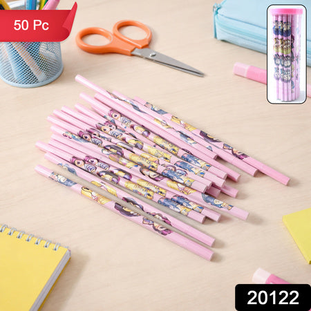 Cartoon Printed Wooden Pencil Set (50 Pc Pack)