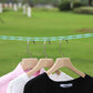8861 3 Meters Windprood Anti-slip Clothes Washing Line Drying Nylon Rope With Hooks Durable Camping Clothesline Portable Clothes Drying Line Indoor Outdoor Laundry Storage For Travel Home Use (3 Mtr.)