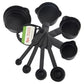 106 Plastic Measuring Cups And Spoons (8 Pcs Black)