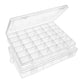 Adjustable jewelry storage box with clear design