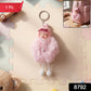 Cute Doll Plush Keychain with Soft Fur Ball (1 Pc)