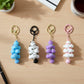 Cute Cartoon Cloud Stack Keychain with Bell (1 Pc , Mix Color)