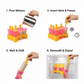 Kulfi Maker Moulds Set Plastic Homemade Kulfi Mould 6pcs Set For Freezer Use