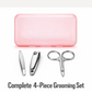 Mini Nail Clipper Set With Plastic Storage Case, (4 Pc Set)