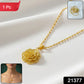 Elegant Floral Design Gold Plated Pendant Necklace (1 Pc)