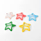 Metal Printed Star Shape Hair Clips (10 Pcs Set)