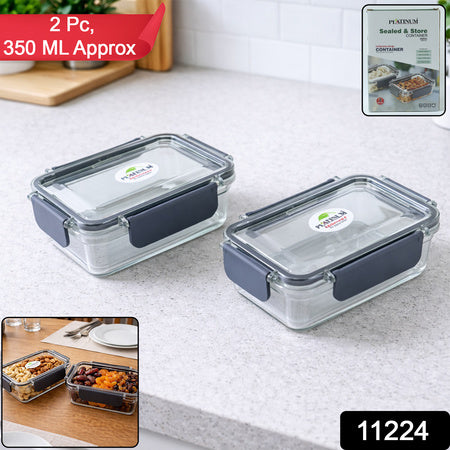 Airtight Sealed Food Storage Container Set (2 Pc Set 350 Ml Approx)