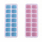 Multipurpose Plastic Ice Cube Tray With Lid (Pack Of 2 14 Grid Each)