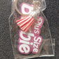 Text Keychain with Glitter Finish and Tassel Charm (1 Pc)