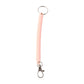Elastic Spiral Coil Keychain Bracelet With Metal Key Ring And Clip Hook (1 Pc)