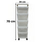 5 Layer Plastic Storage Drawer Rack Organizer With Wheels For Home (1 Pc)