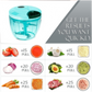 Manual Stainless Steel Vegetable Chopper – Compact, Extra Sharp with 5 Blades