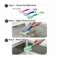 Multi-Purpose Kitchen Cleaning Brushes 3 Pc
