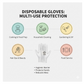 Large Disposable Gloves (100 Pcs): Clear Plastic, Multipurpose
