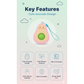 Cute Avocado-Shaped Mini Push Pop Keychain Toy with Strap (1 Pc)