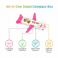 Multi-Functional Airplane-Shaped Compass Box with LED Light and Built-in Sharpener