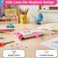 Multi-Functional Airplane-Shaped Compass Box with LED Light and Built-in Sharpener