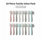 Kids Adults Ultra Soft-bristled Toothbrush With Cover (10 Pcs Set)
