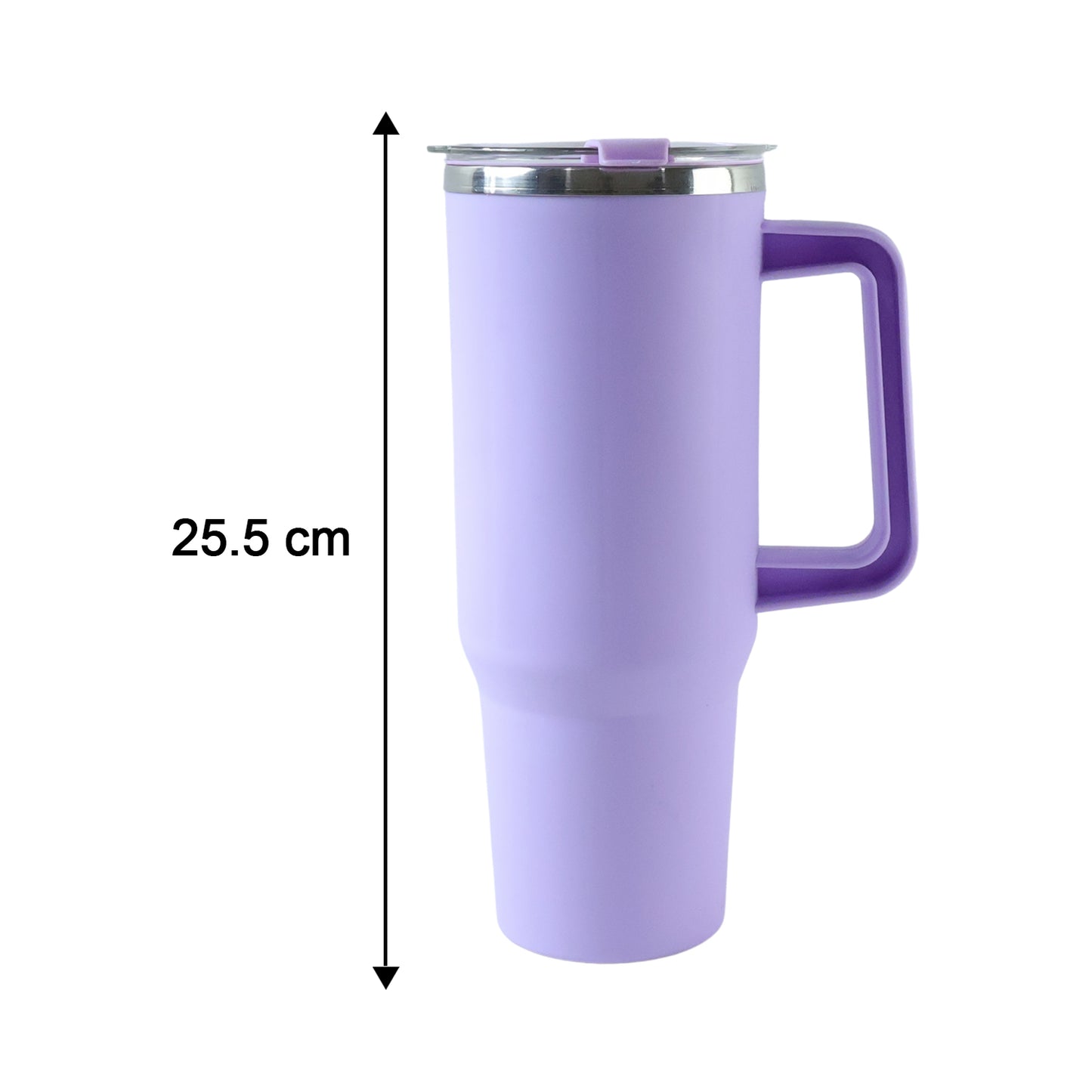 Konvex Large Capacity Insulated Tumbler Mug With Handle And Straw 1200 Ml Approx
