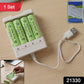USB powered battery charger set