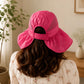 Women’s Wide Brim Sun Protection Hat with Open Top & Mesh Design (Random Color 1 PC)