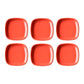 Durable microwave-safe square quarter plates, set of 6.