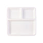 Plastic 3-compartment Plate For Meal Serving
