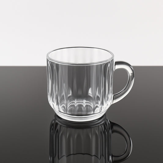 Unbreakable Transparent Plastic Tea Cups (Set Of 6 Pc)