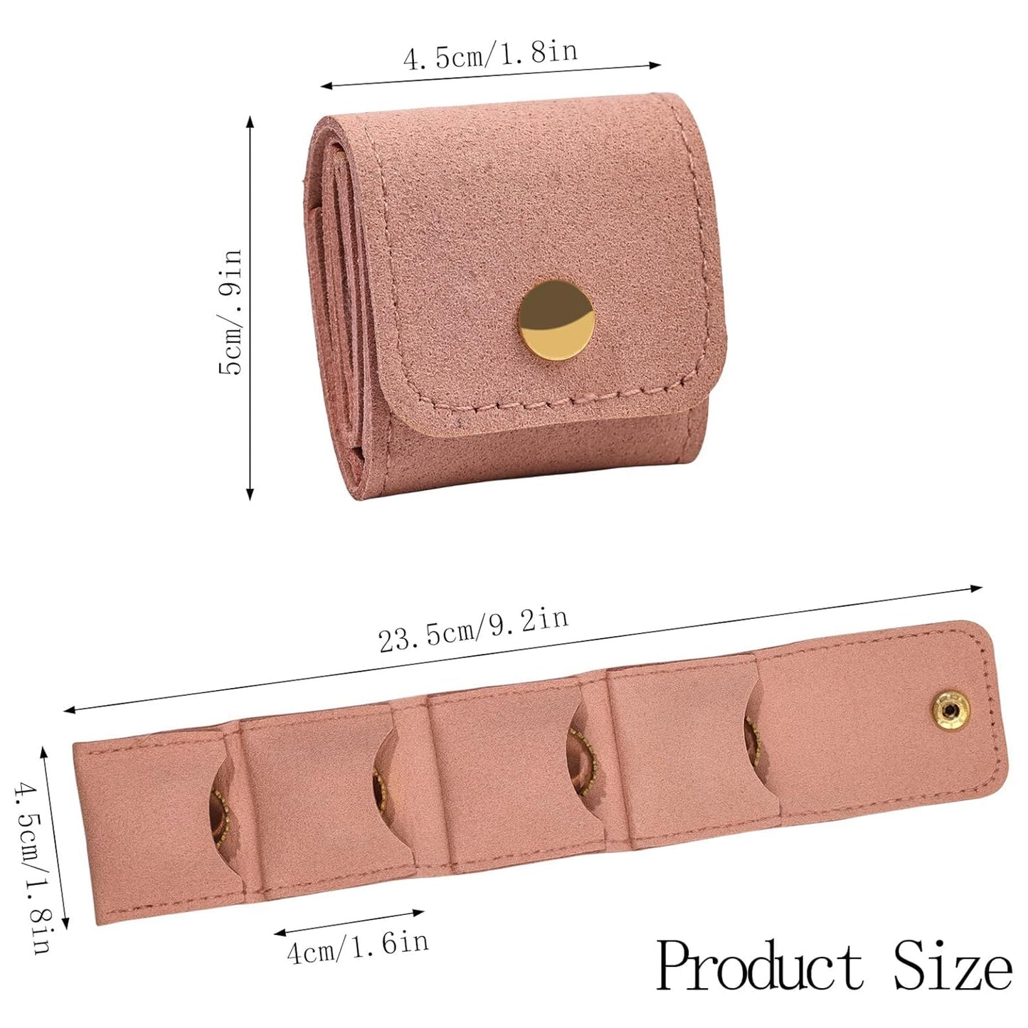 Compact Foldable Jewelry Storage Pouch  Wallet (1 Pc)
