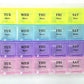 383 Pill Case- 4 Row 28 Squares Weekly 7 Days Tablet Box Holder Medicine Storage Organizer Container