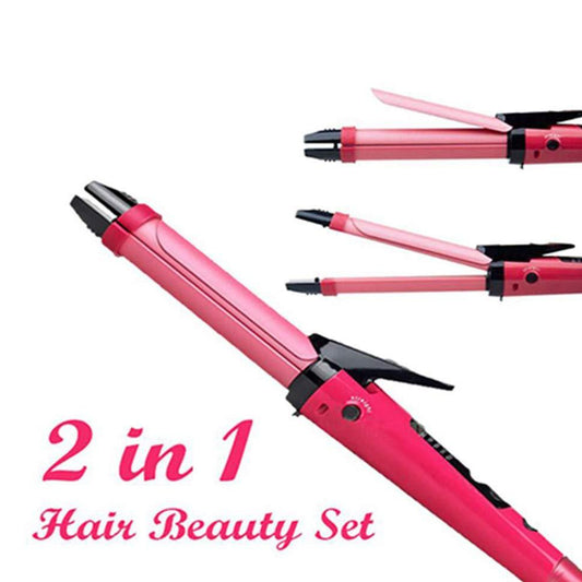 385 2 In 1 Hair Straightener And Curler Machine For Women  Curl  Straight Hair Iron