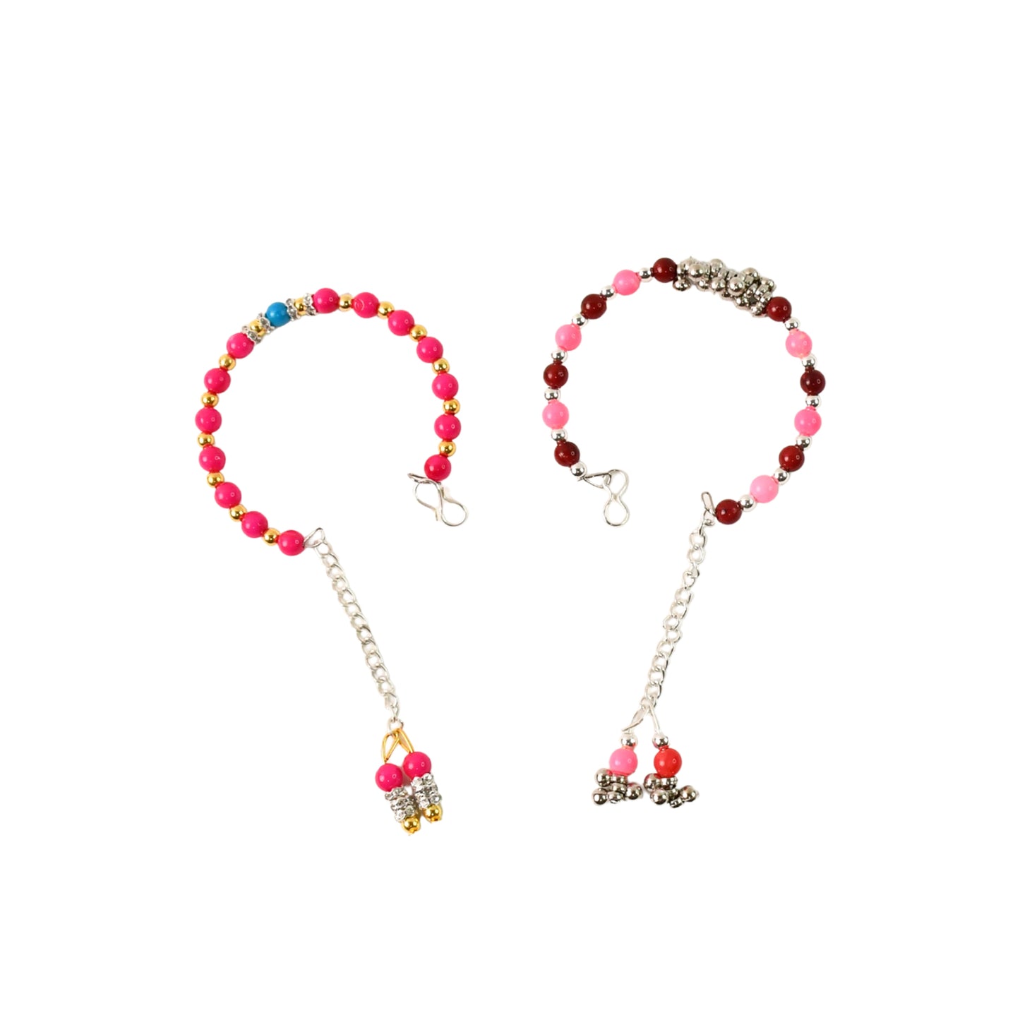 Traditional And Trendy Beaded Bracelet With Adjustable Chain (1 Pc)