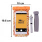 Orange maple leaf waterproof case top view