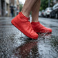 Waterproof Silicone Shoe Cover Red Color (1 Pair Medium Size)