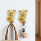 Cartoon Self Adhesive Wall Hooks For Keys Bags Towels And Home Decor (2 Pc Set)