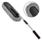 Car Cleaning Kit Combo – Long Retractable Car Duster, Mini Interior Clean Soft Brush, Multipurpose AC Vent Cleaner Brush & 40x30 cm Microfiber Cloth – Complete Car Cleaning Set (Pack of 4)