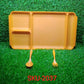 Plastic compartment plate set with spoon and fork for meals