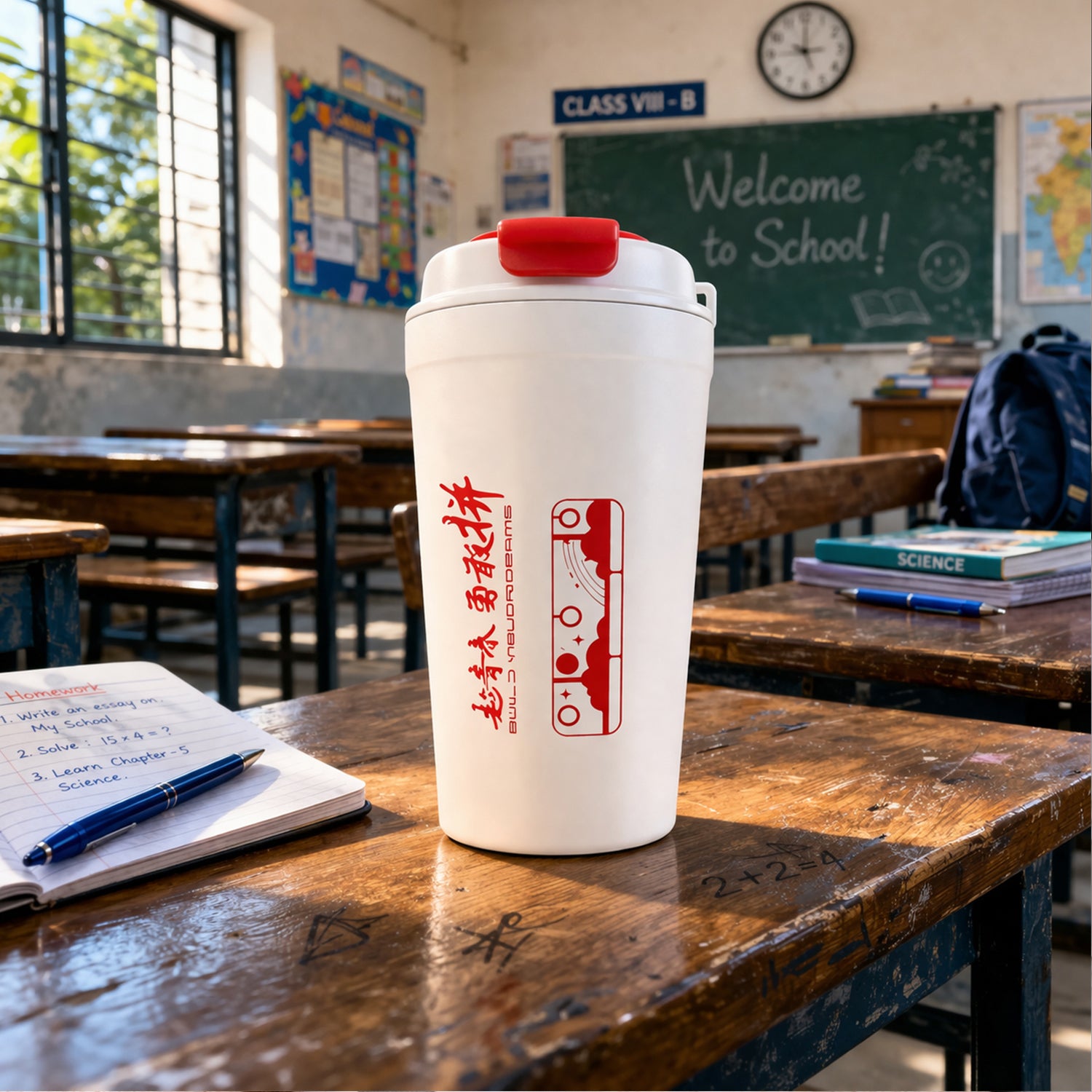 Vacuum Insulated Travel Mug Tumbler With Lid (500 Ml Approx)