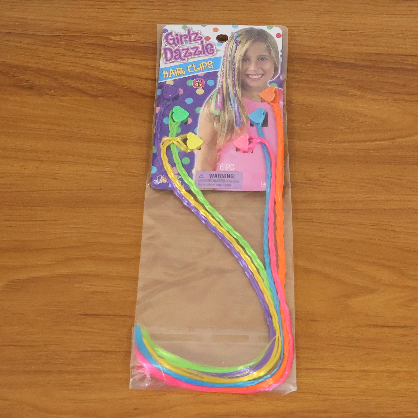 Colourful Braided Hair Extension Streaks For Girls  Kids (6 Pc)