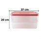 Plastic Transparent Storage Box With Lid 2xl 2 Layer Stackable Organizer (1 Pc)