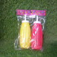 Plastic sauce dispenser bottles, 2-pack, for ketchup, mustard, and honey.