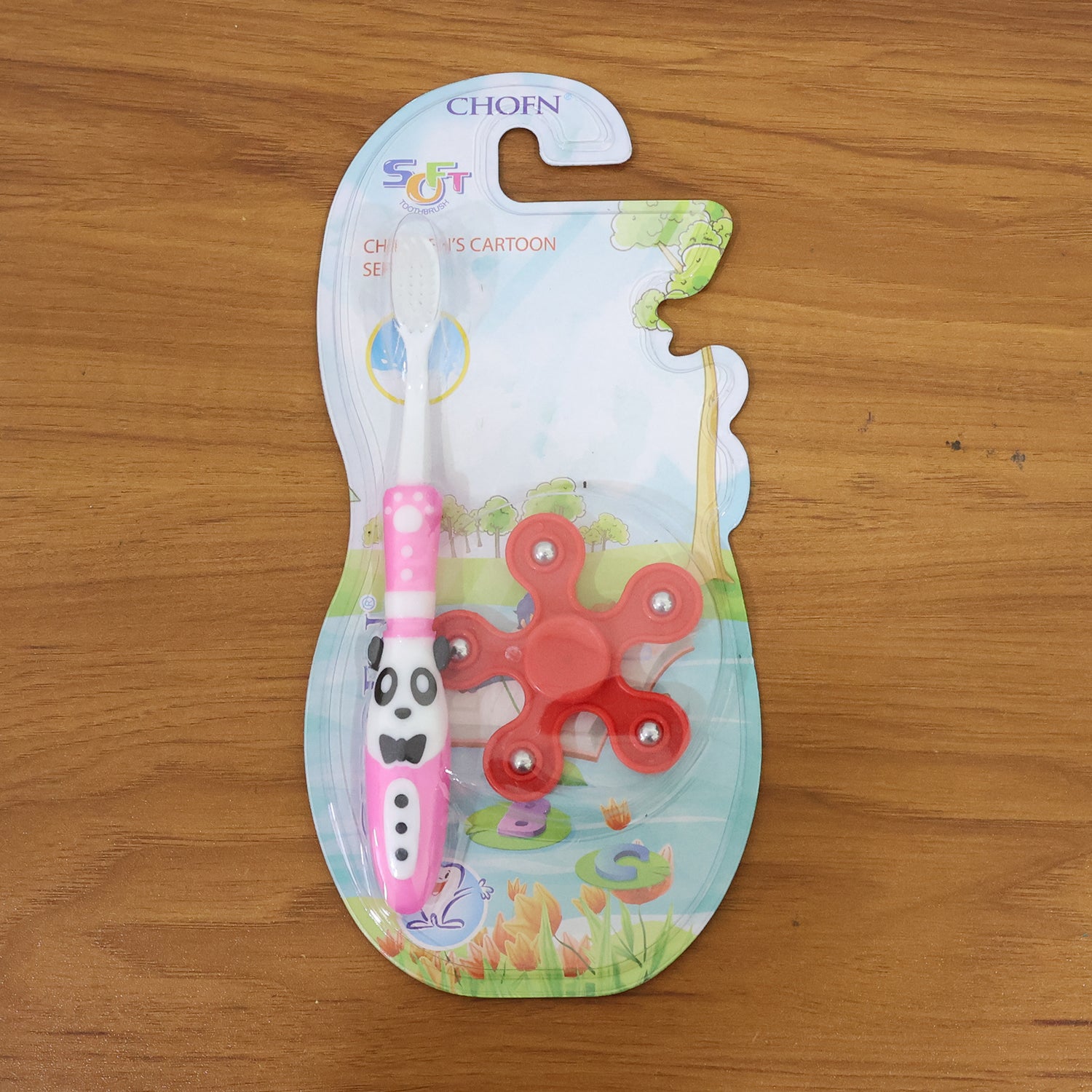 Kids Toothbrush And Fidget Spinner Toy Set