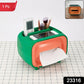 Plastic Desktop Tissue Storage Box With Top Organizer For Home And Office (1 Pc)