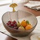 Premium Plastic Decorative Fruit Bowl With Gold Accent For Dining Table (1 Pc)