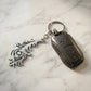 Premium Metal Morpich Feather Design Keychain 1 Pc