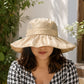 Women’s Wide Brim Sun Protection Hat with Open Top & Mesh Design (Random Color 1 PC)