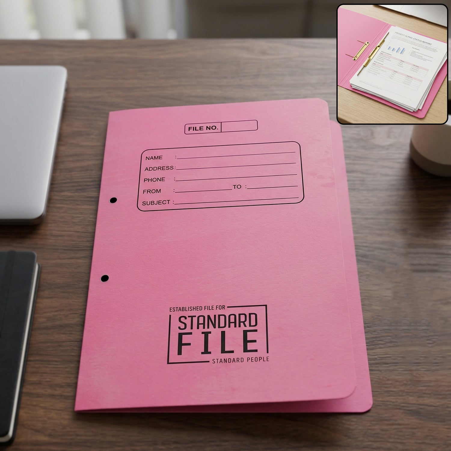 Premium Spring File Folder 35x25 Cm Office Document Holder With Metal Clip