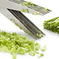 1563 Multifunction Vegetable Stainless Steel Herbs Scissor With 5 Blades