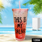 Plastic Creative Cold Drink Cup,  Double Wall Plastic Drinking Sport Bottle