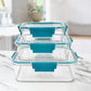 Multipurpose Plastic Containers  Lunch Boxes (3 Pcs Set  1500 750 350 Ml Approx)